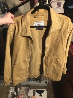 Collared Zip-Up Denim Jacket
